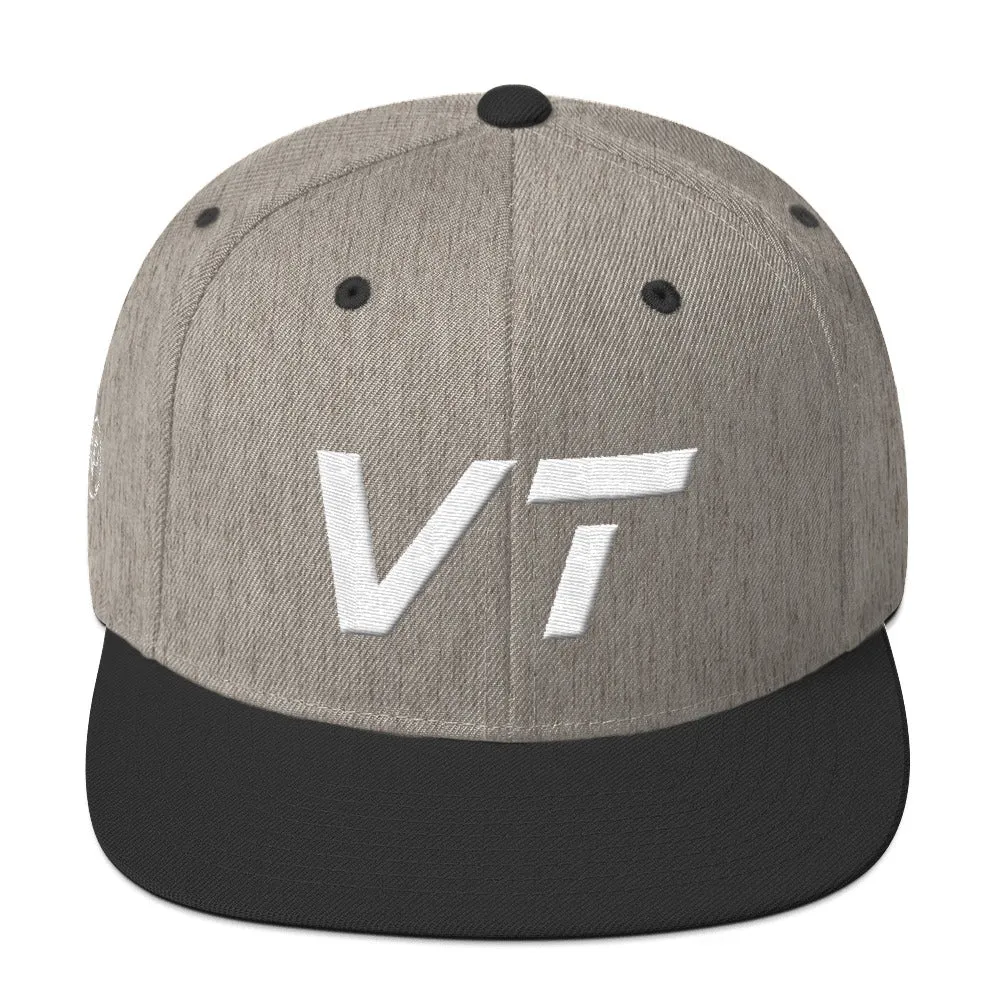 Vermont hat - Flat brim - White embroidery - VT - Multiple color options available