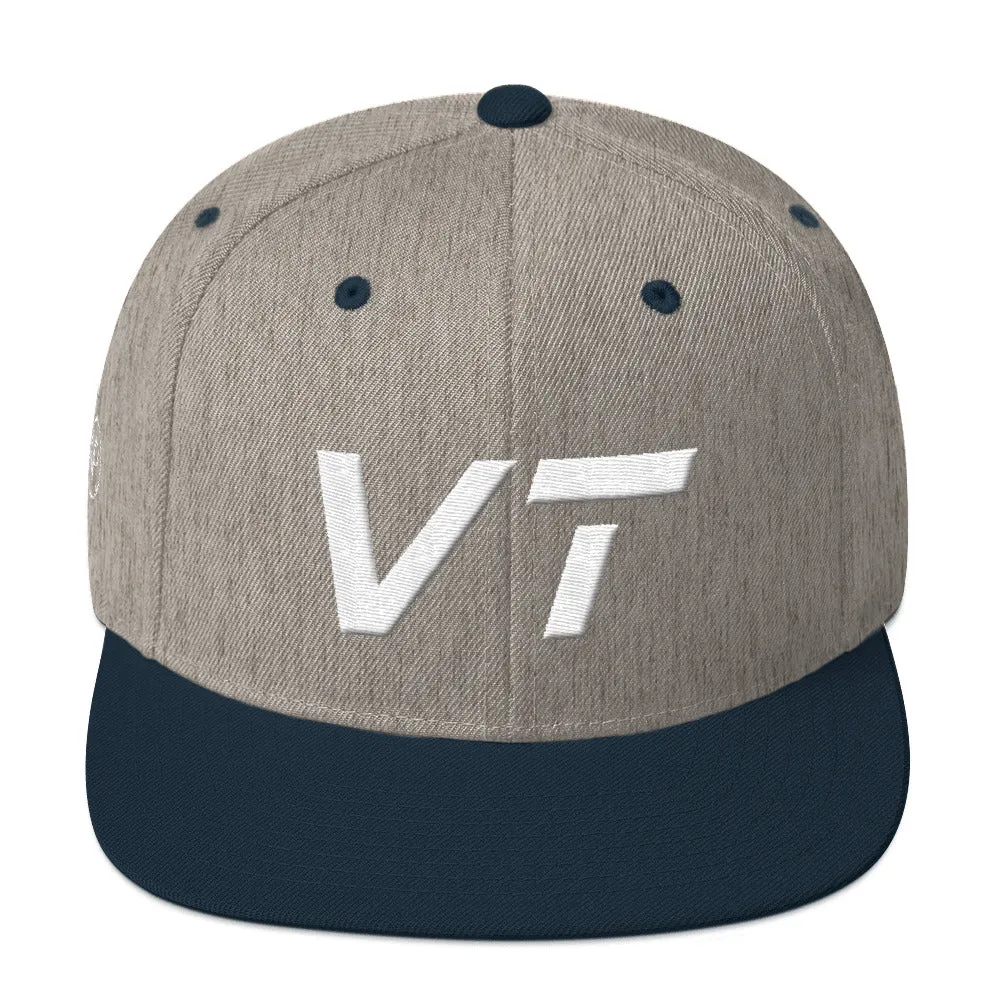 Vermont hat - Flat brim - White embroidery - VT - Multiple color options available