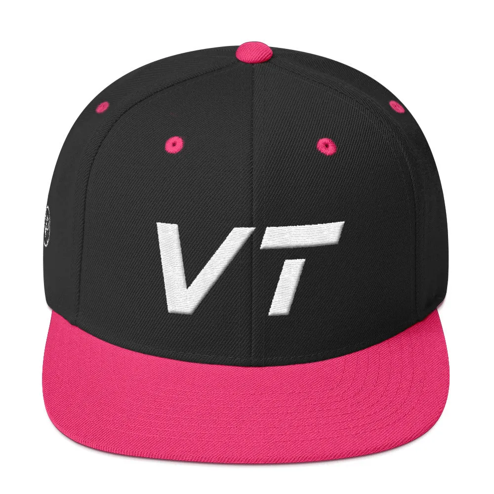 Vermont hat - Flat brim - White embroidery - VT - Multiple color options available