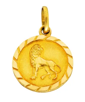 Vintage 18 Karat Gold Leo Lion Zodiac Charm