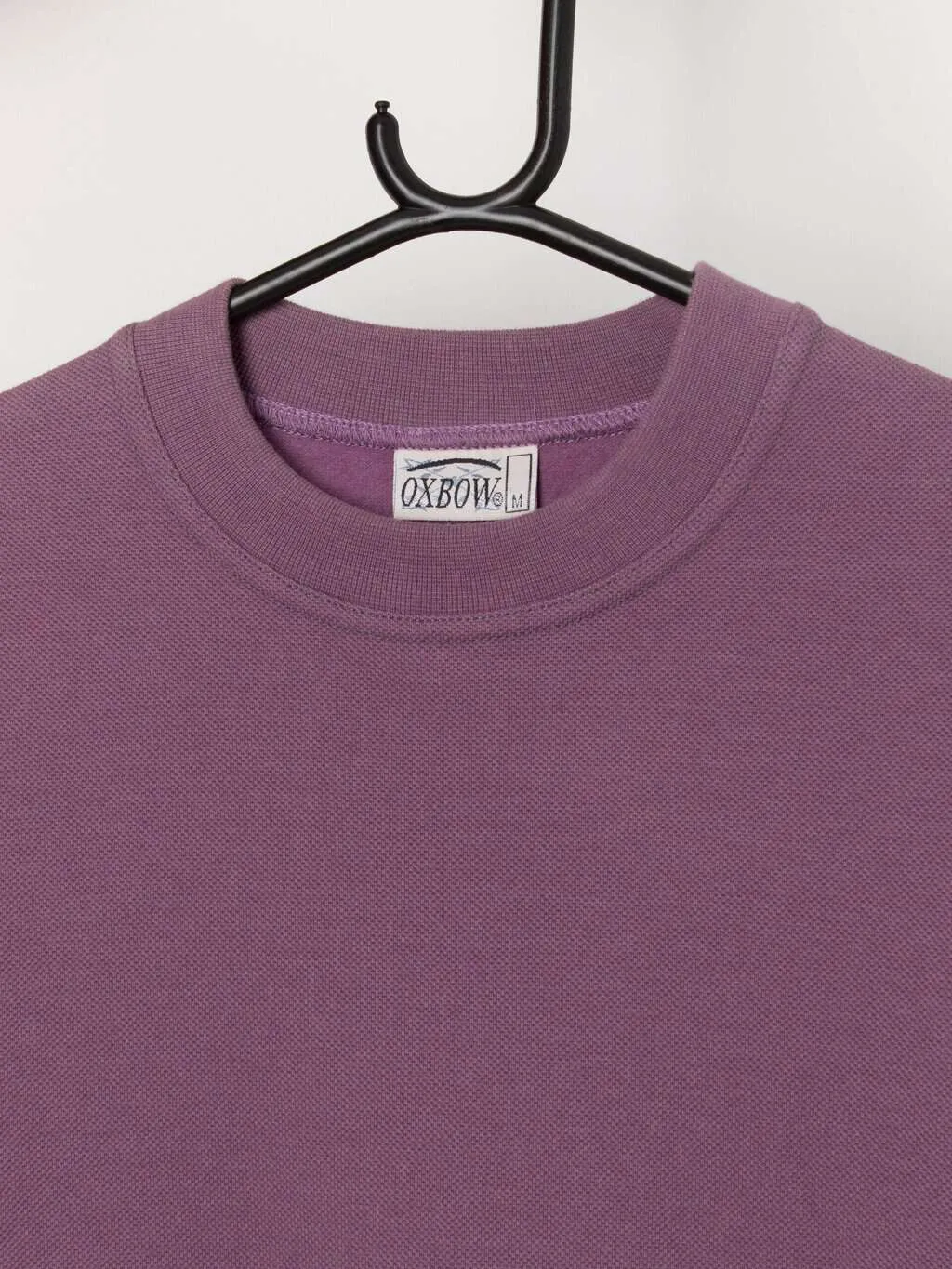 Vintage Oxbow sweatshirt in purple and cream – Medium / Large