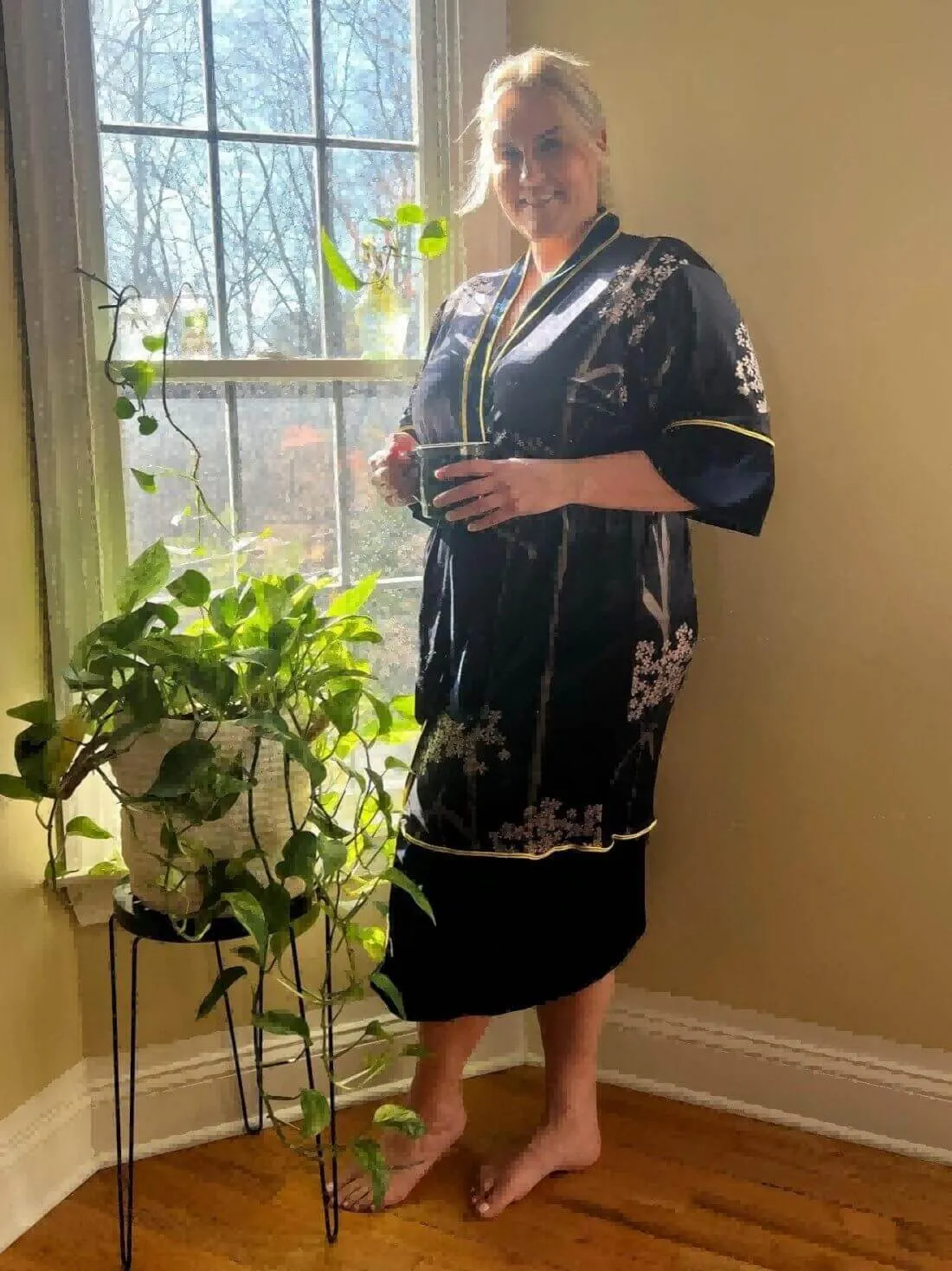 Vintage Velvet Kimono Robe