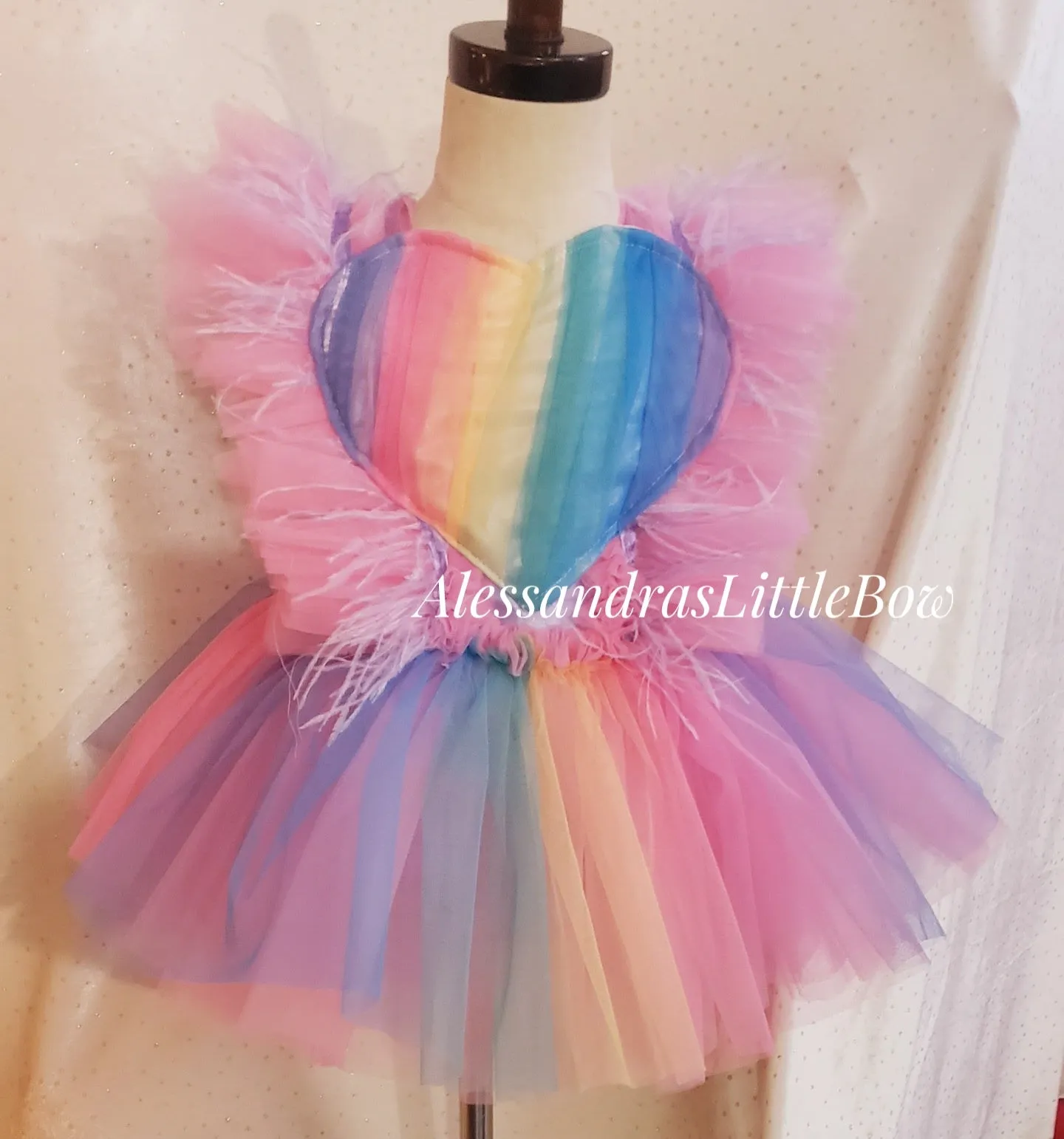 Whimsical Ombre Rainbow Heart Romper