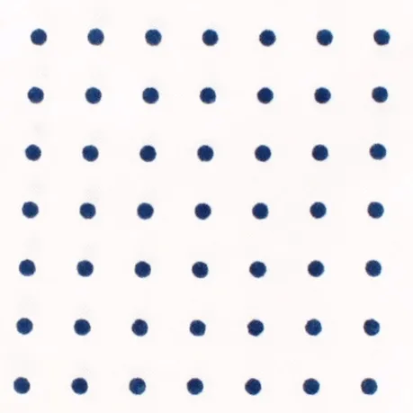 White Cotton Navy Blue Mini Polka Dots Pocket Square