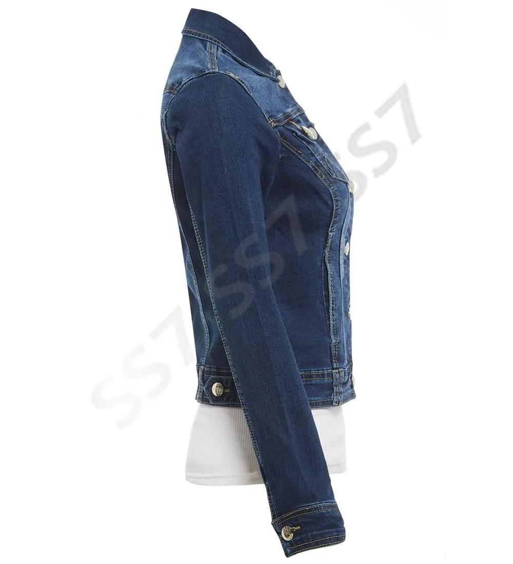 Womens Indigo Denim Stetch Jacket, UK Sizes 6 to 14