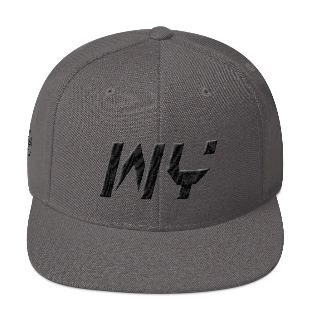 Wyoming Hat - Black Embroidered Flat Brim - Many Color Options