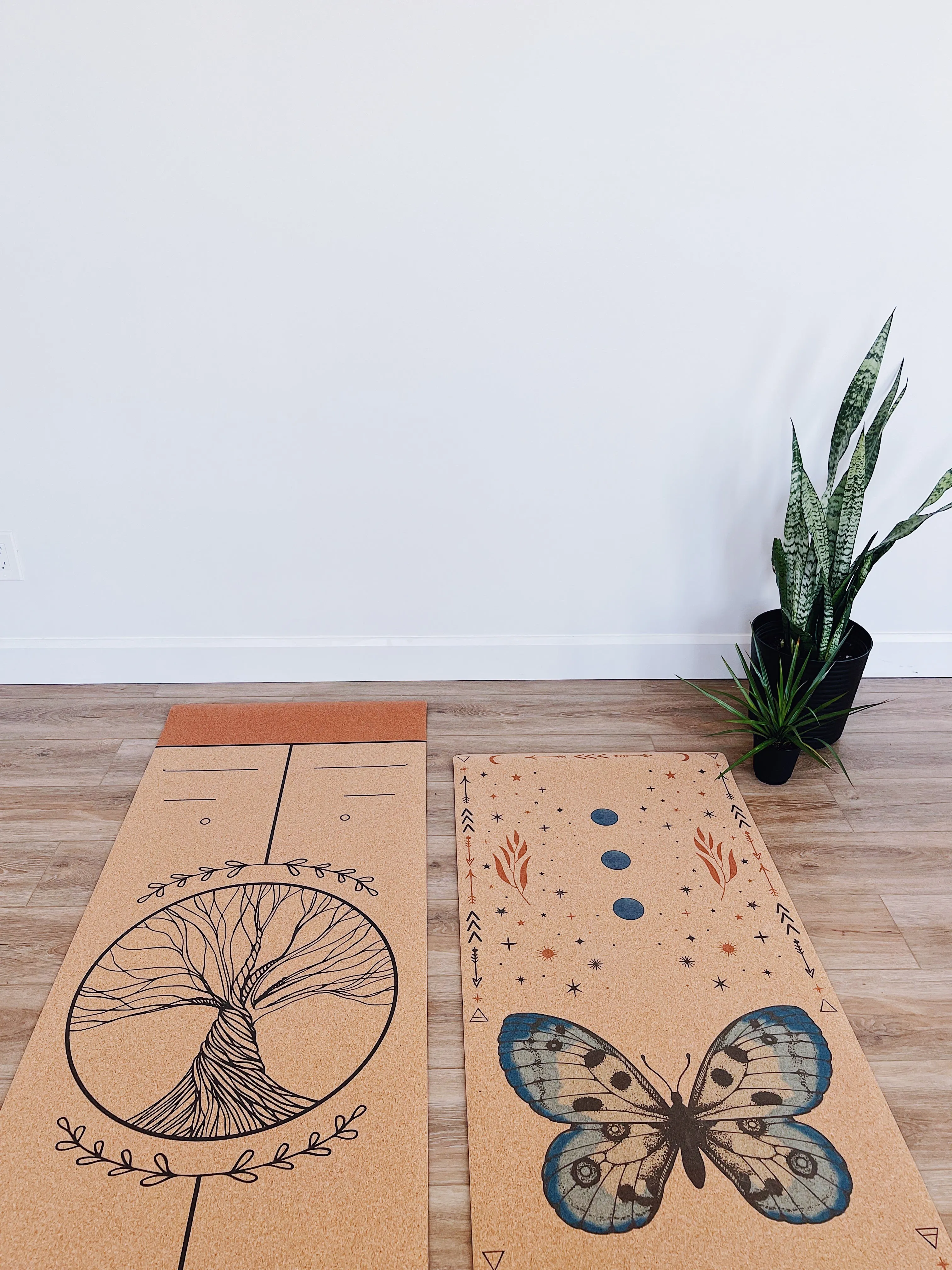 X-Thick Tree of Life Alignment Cork Yoga Mat | 6MM